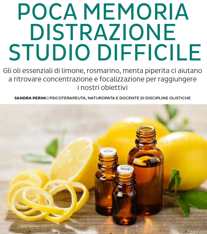 Gli oli essenziali per l’attenzione e la memoria